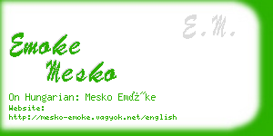 emoke mesko business card